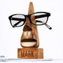 Acacia Personalised Name Only Wooden Nose Shaped Glass…, thumbnail 1 of 9