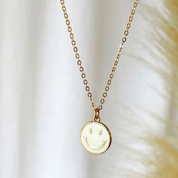Class Of 2022 Smiley Face Gold Plated Necklace, 2 of 7