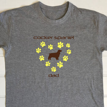 Personalised Adults Cocker Spaniel T Shirt, 4 of 10
