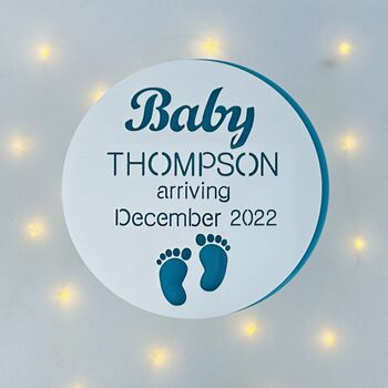 Personalised Pregnancy Announcement Reveal Plaque, 8 of 9
