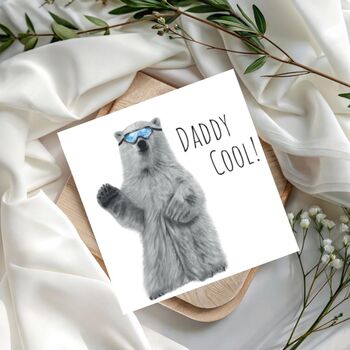 Cool Polar Bear Dad Greeting Card, 7 of 7