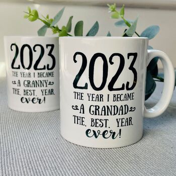 Personalised The Year I Became A Grandparent Mug, 2 of 5