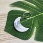 Grey Moon Keyring Keychains, thumbnail 1 of 5