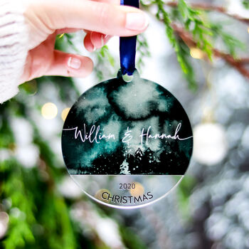 Personalised Festive Christmas Bauble Gift For Couples, 4 of 7