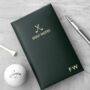 Personalised Embossed Luxury Leather Golf Note Book, thumbnail 4 of 7