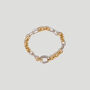 Mixed Metal Rolo Chain Bracelet In 18 K Gold And Rhodium Plated Sterling Silver, thumbnail 1 of 7