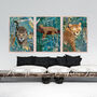 Leopard Wearing Sneakers In The Jungle Wall Art Print, thumbnail 4 of 5
