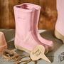 Personalised Pink Welly Boots Garden Planter, thumbnail 3 of 9