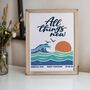 Personalised Adult Baptism Print All Things New, thumbnail 5 of 10