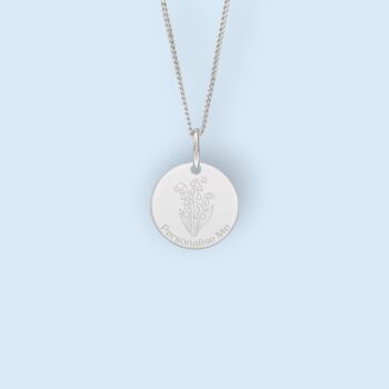 Personalised Lily Of The Valley Necklace In Silver, 5 of 12