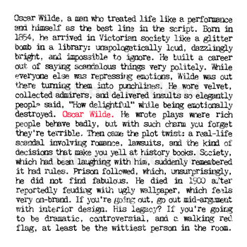 Oscar Wilde Greeting Card For Book Lovers, 2 of 6