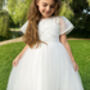 Grace In Off White Flower Girl Or Communion Dress, thumbnail 3 of 9
