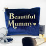 Peronalised Mum Velvet Make Up Bag, thumbnail 2 of 6