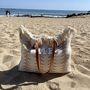 Personalised Fringe Tassel Shoulder Tote Beach Bag, thumbnail 1 of 5