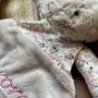 Personalised Beige Floral Bunny Comforter Blanket, thumbnail 6 of 6