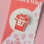 Red 87 Travis Kelce Football Shirt Swiftie Enamel Pin Badge, thumbnail 2 of 4