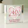 Personalised 40th Ruby Anniversary Crystal Token, thumbnail 1 of 4