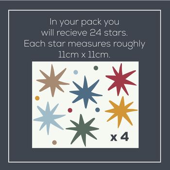 Whimsical Stars And Dots Fabric Wall Stickers, 4 of 7