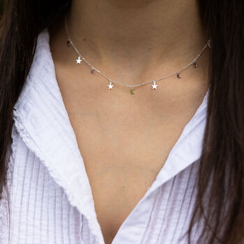 Silver Moon And Star Necklace, 2 of 3