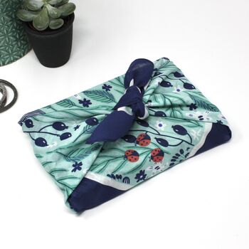Mint Furoshiki Fabric Gift Wrap Set, 3 of 12