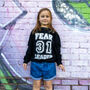 Fear Leader Girls' Halloween Costume Sweatshirt, thumbnail 4 of 6