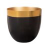 Polished Gold And Black Metal Planter, thumbnail 2 of 3