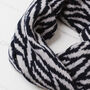 Lambswool Zebra Knitted Cowl, thumbnail 11 of 12
