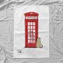 London Phone Box Cat Tea Towel, thumbnail 2 of 2