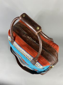 Carpet Weekend Holdall With Leather Trim, 6 of 9