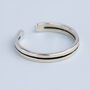 Sterling Silver Line Cut Out Adjustable Ring, thumbnail 5 of 5