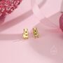 Sterling Silver Tiny Quokka Stud Earrings, thumbnail 5 of 11