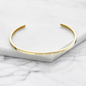 Silver Rose Or Gold Thin Personalised Engraved Bangle, 2 of 10
