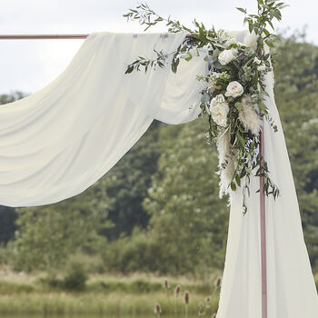 Ivory Draping Fabric Wedding Backdrop, 3 of 4