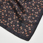 Deco Blooms Silky Lightweight Black Scarf, thumbnail 2 of 3
