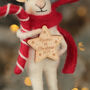 Personalised Felt Mouse Baby's 1st Christmas Tree Decoration, thumbnail 2 of 3