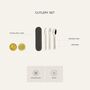 Citron Travel Stainless Steel Cutlery Set With Case, thumbnail 4 of 11