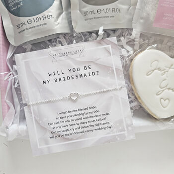 Will You Be My Bridesmaid Letterbox Pamper Gift Box, 2 of 10