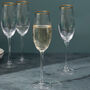 G Decor Set Of Four Aurora Champagne Flutes Glasses, thumbnail 1 of 3