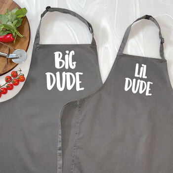 Big/Lil Dude Father And Son Apron Set, 2 of 6
