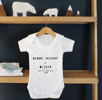 Mummy /Daddy + Name Personalised Baby Grow, 11 of 12
