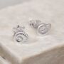 Sterling Silver Ammonite Shell Stud Earrings, thumbnail 3 of 10