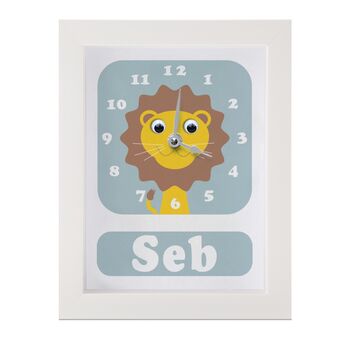 Personalised Childrens Lion Clock, 10 of 10