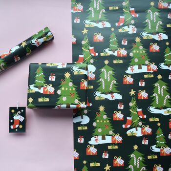 Retro Christmas Tree Wrapping Paper, 8 of 12