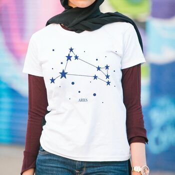 Personalised Organic Cotton Star Sign T Shirt, 5 of 10