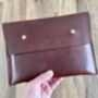 Personalised Brown Leather A5 Travel Documents Wallet, thumbnail 1 of 11