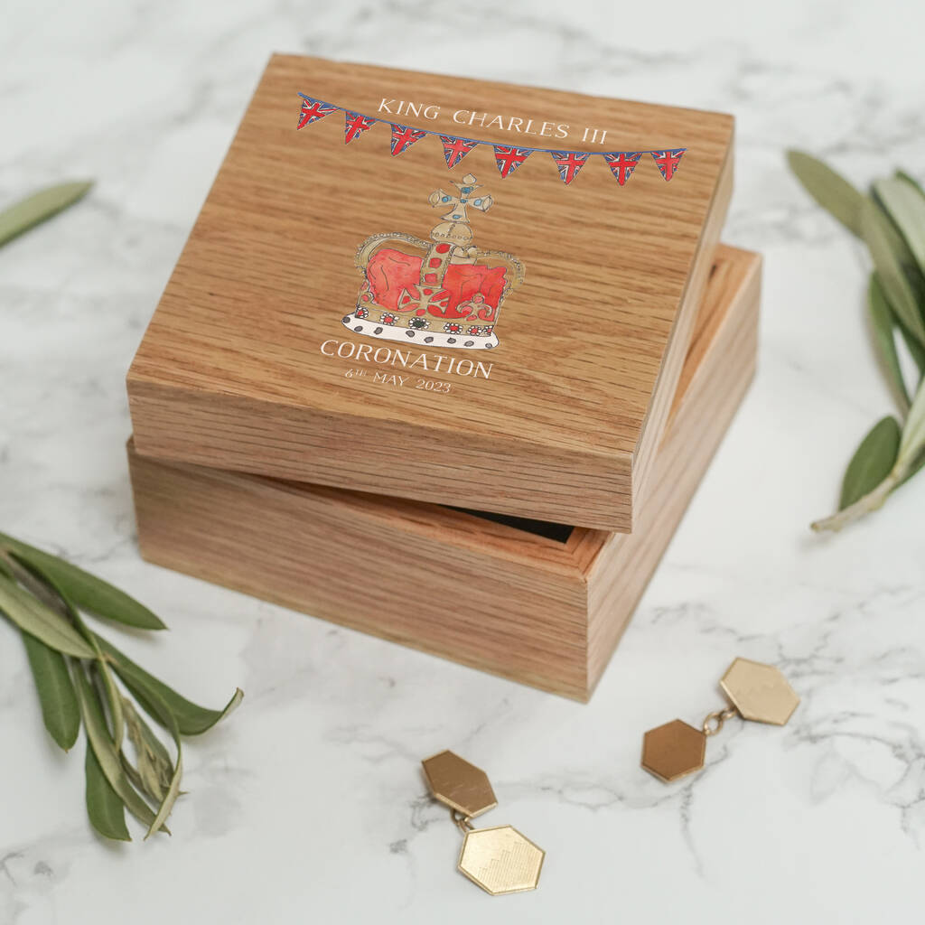King's Coronation Crown Keepsake Box