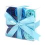Set Of Nine Soap Flowers Blue Wedding Roses, thumbnail 1 of 4