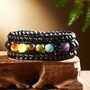 Lava Bead Chakra Inspired Wrap Bracelet, thumbnail 7 of 7