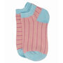 Grid Cream And Dash Pink Women's Trainer Socks Bundle, thumbnail 6 of 8