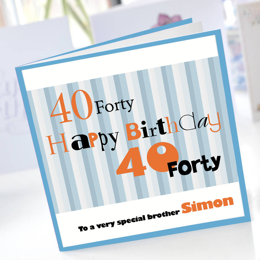 Personalised Mens 40th Birthday Card, 1 of 2